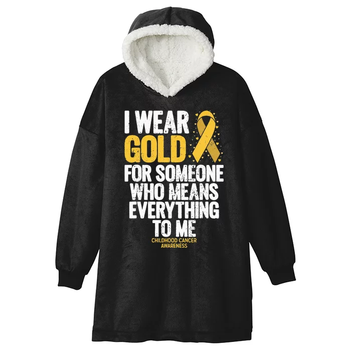 Childhood Cancer For Family Childhood Cancer Awareness Hooded Wearable Blanket