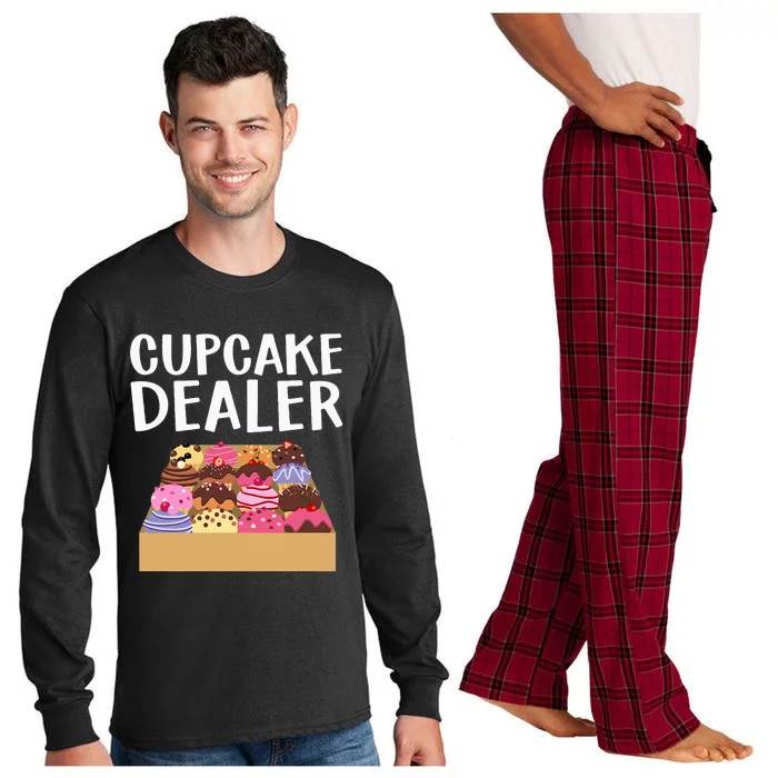 Cool Cupcake For Men Women Baking Cookie Baker Cake Dealer Long Sleeve Pajama Set