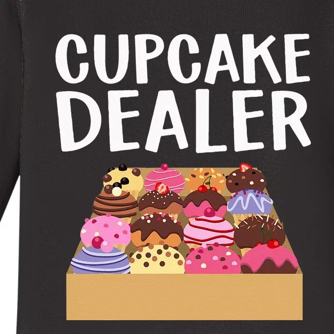 Cool Cupcake For Men Women Baking Cookie Baker Cake Dealer Baby Long Sleeve Bodysuit