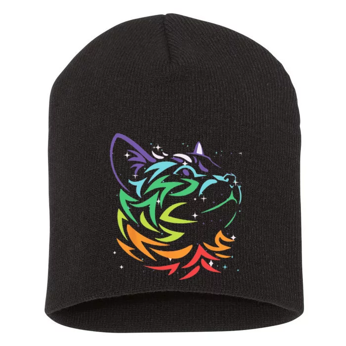 Cat Colors For Cat Lovers Cat Short Acrylic Beanie