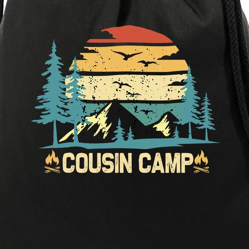 Cousin Camp Friends Summer Family Camping Vacation Drawstring Bag