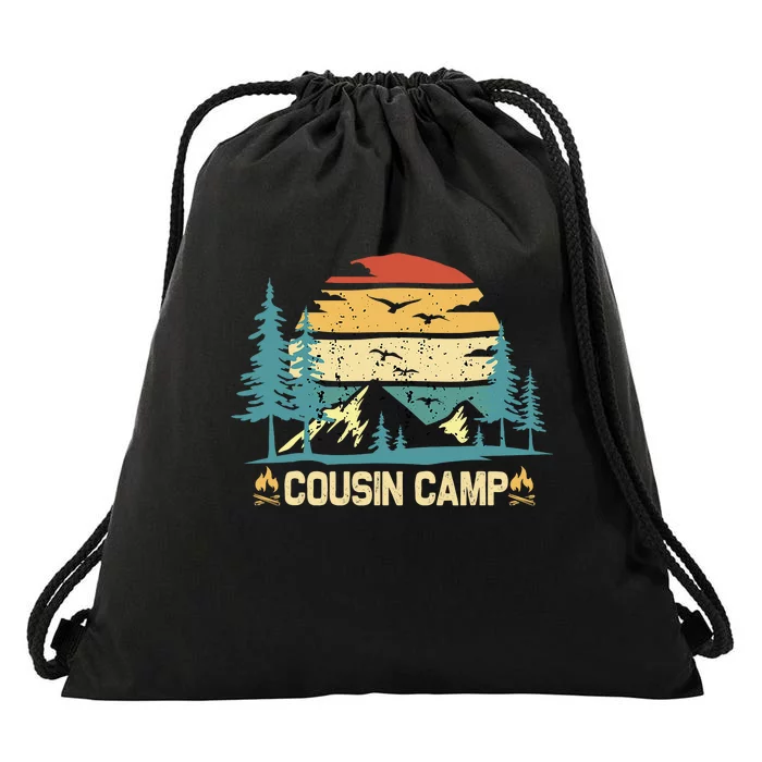 Cousin Camp Friends Summer Family Camping Vacation Drawstring Bag