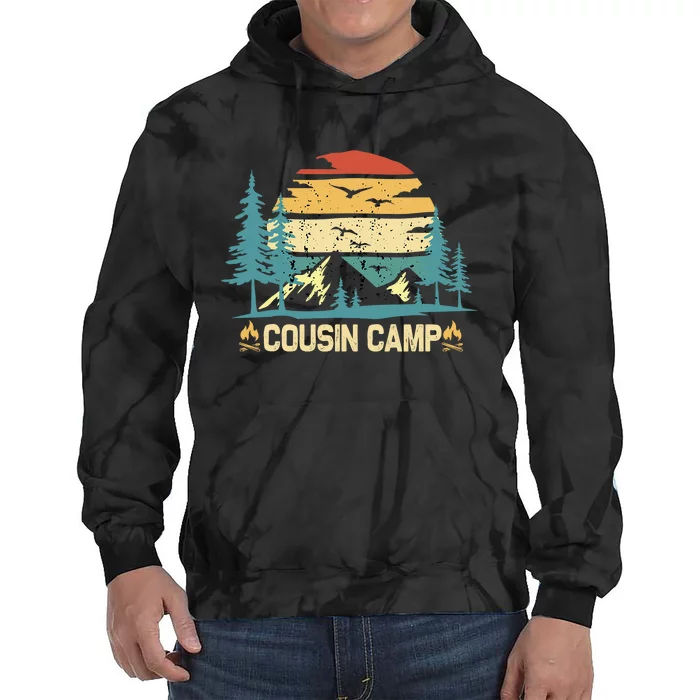 Cousin Camp Friends Summer Family Camping Vacation Tie Dye Hoodie