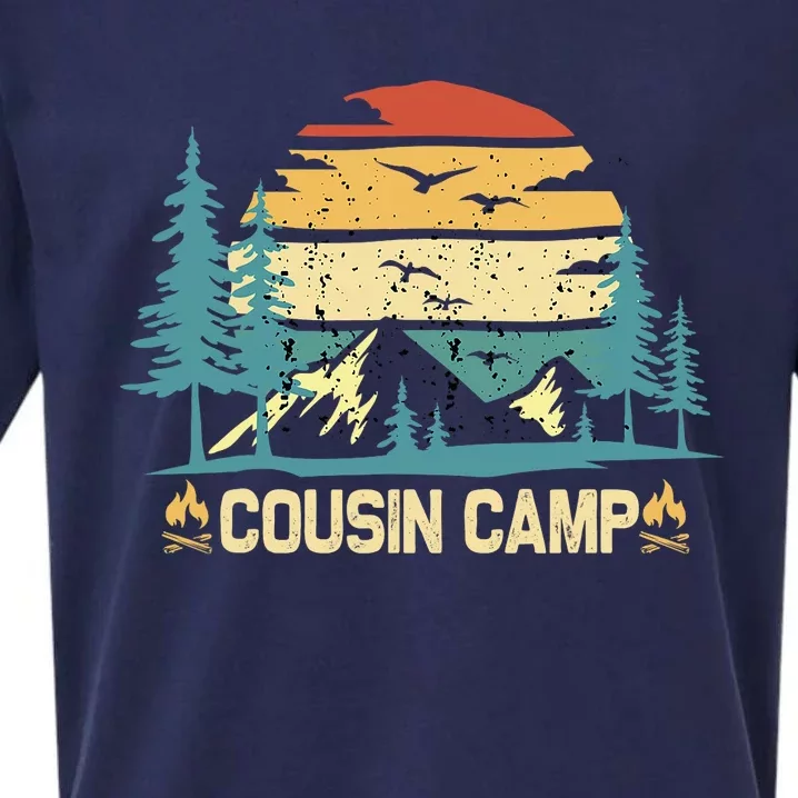 Cousin Camp Friends Summer Family Camping Vacation Sueded Cloud Jersey T-Shirt