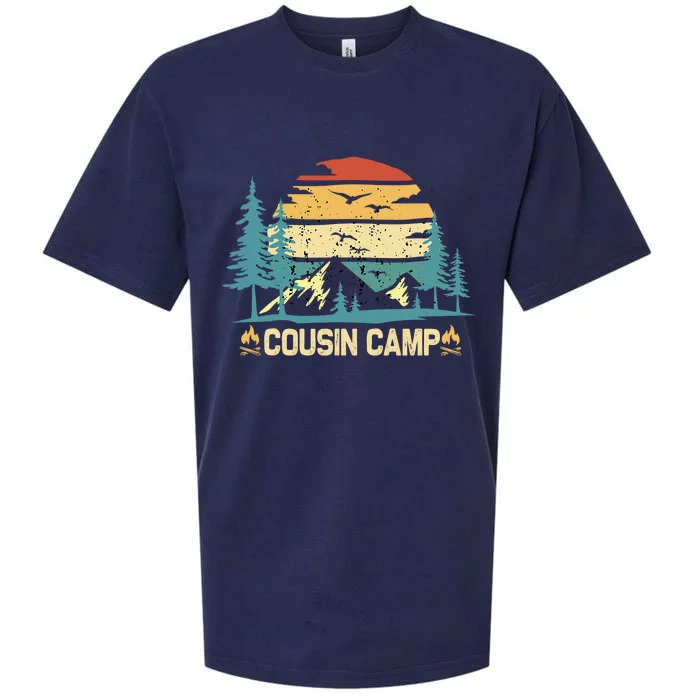 Cousin Camp Friends Summer Family Camping Vacation Sueded Cloud Jersey T-Shirt