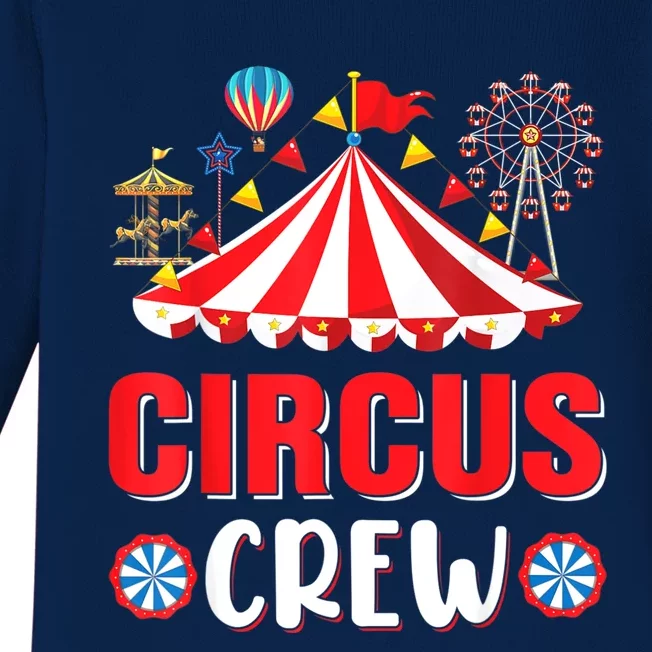 Circus Crew Funny Circus Staff Costume Circus Theme Party Baby Long Sleeve Bodysuit