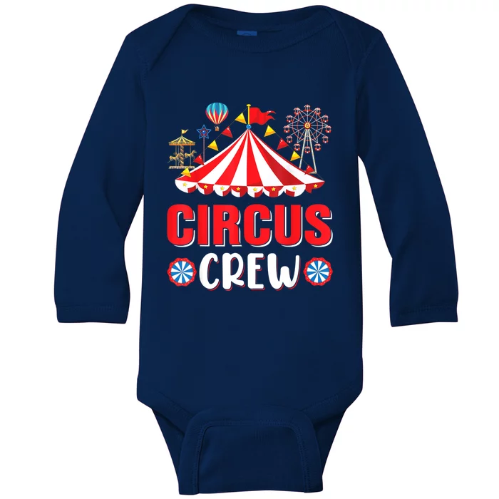 Circus Crew Funny Circus Staff Costume Circus Theme Party Baby Long Sleeve Bodysuit