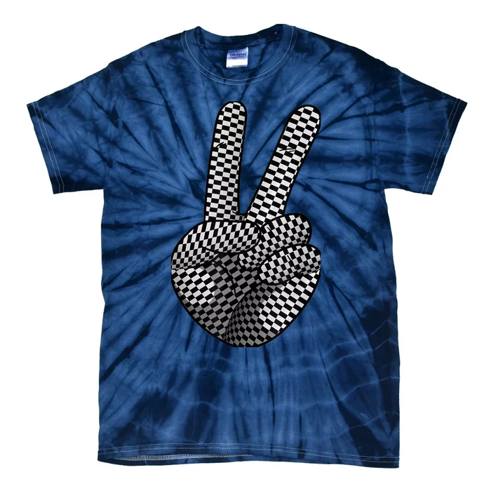 Cool Checkered For  Wo Checker Pattern Checkerboard Tie-Dye T-Shirt