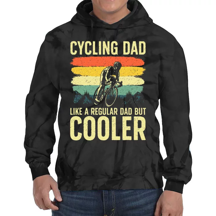 Cool Cycling For Dad Men Bicycling Bikers Bicycle Bike Rider Tie Dye Hoodie