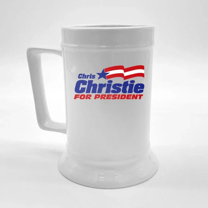 Chris Christie For President 2024 Election Front & Back Beer Stein