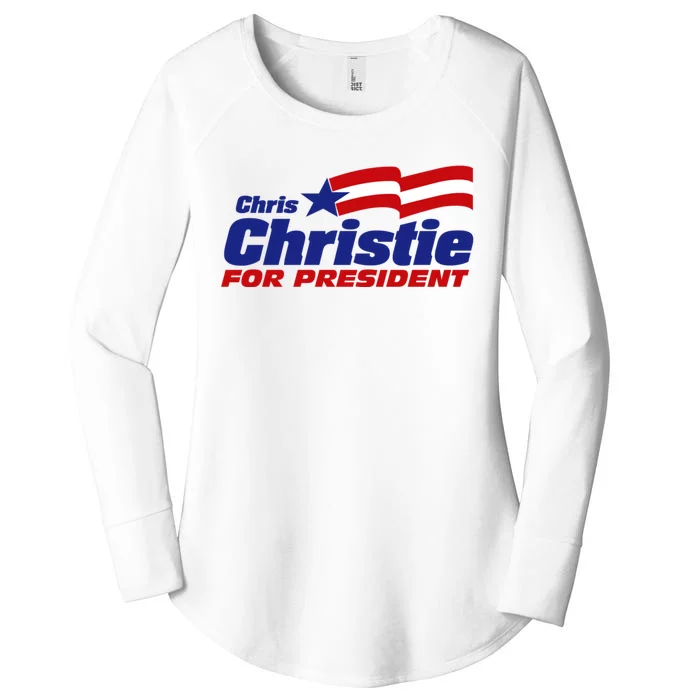 Chris Christie For President 2024 Election Women's Perfect Tri Tunic Long Sleeve Shirt