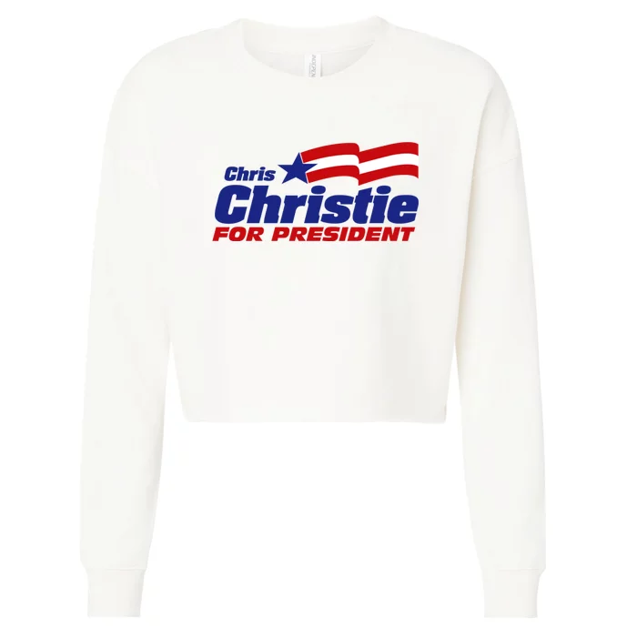 Chris Christie For President 2024 Election Cropped Pullover Crew