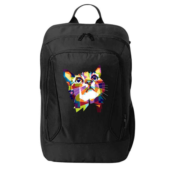 Colorful Cat For Cat Lovers Perfect Gift For S City Backpack