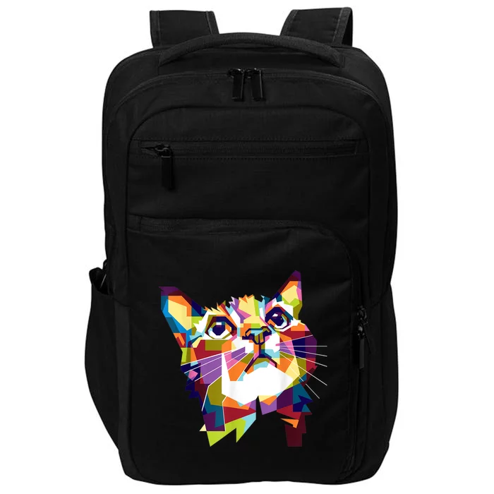 Colorful Cat For Cat Lovers Perfect Gift For S Impact Tech Backpack