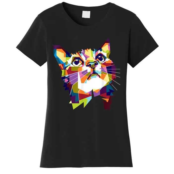 Colorful Cat For Cat Lovers Perfect Gift For S Women's T-Shirt