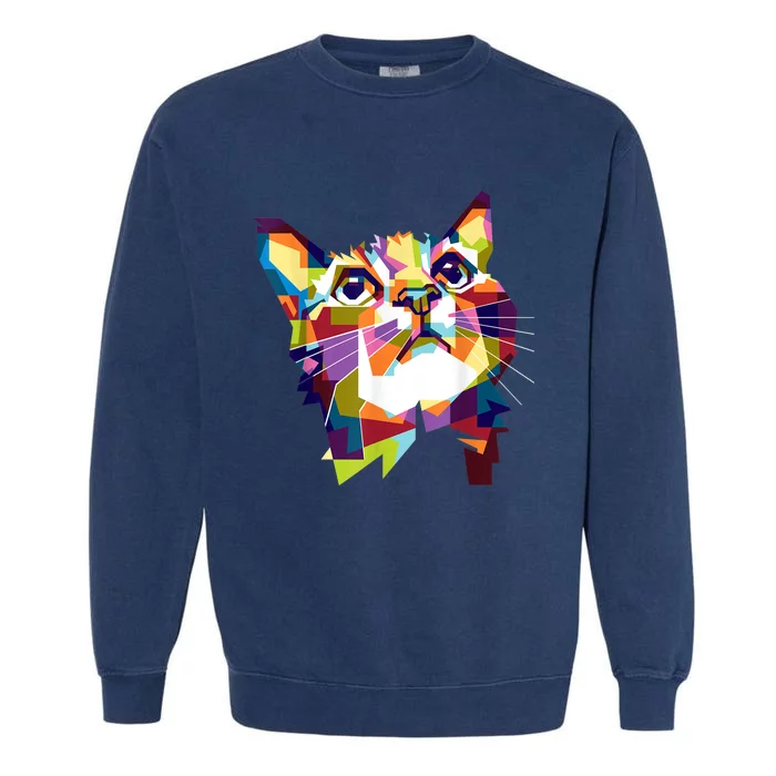 Colorful Cat For Cat Lovers Perfect Gift For S Garment-Dyed Sweatshirt