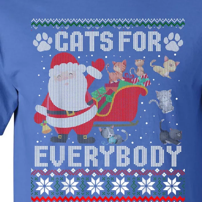 Christmas Cats For Everybody Ugly Sweater Funny Cute Gift Tall T-Shirt