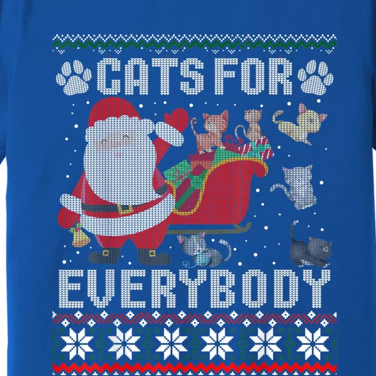 Christmas Cats For Everybody Ugly Sweater Funny Cute Gift Premium T-Shirt