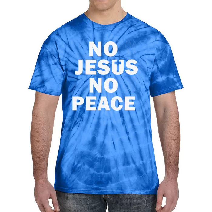 Christian Cross Faith Know Peace Know Jesus Tie-Dye T-Shirt