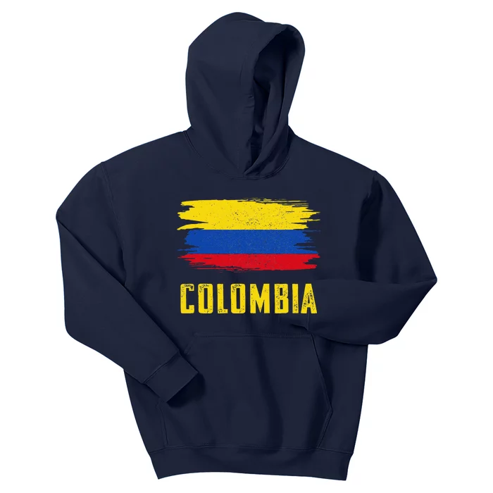 Colombia Columbian Flag Colombia Kids Hoodie