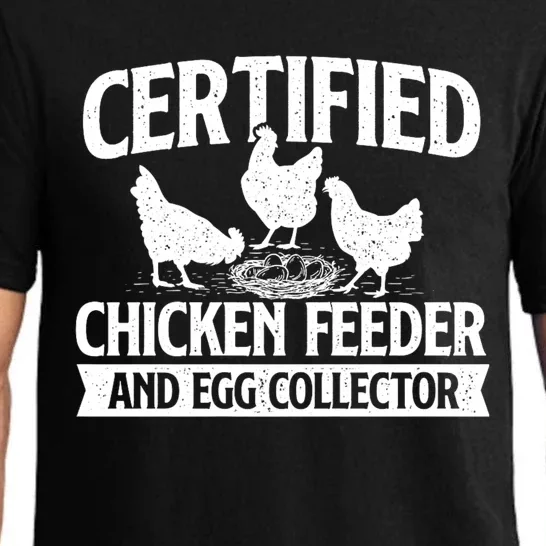 Certified Chicken Feeder And Egg Collector Chicken Farm Pajama Set