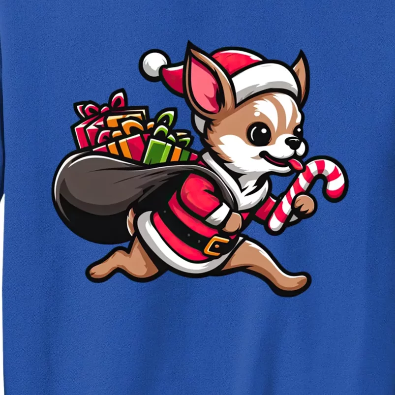 Chihuahua Christmas Funny Dog Santa Claus Gift Tall Sweatshirt