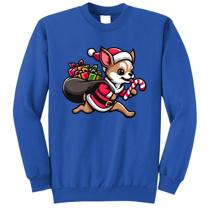 Chihuahua Christmas Funny Dog Santa Claus Gift Tall Sweatshirt