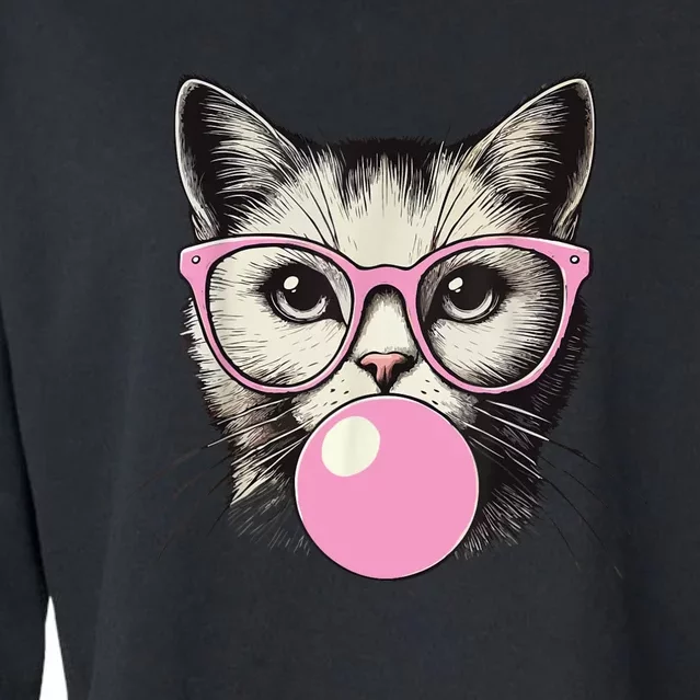 Cute Cat For Women Funny Cat Lovers Cropped Pullover Crew