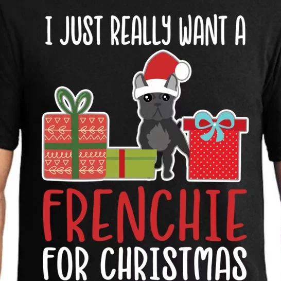 Cute Christmas French Bulldog Owner I Want A Frenchie Gift Pajama Set