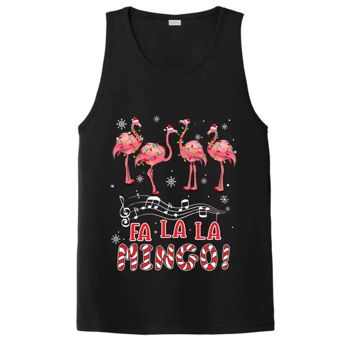 Candy Cane Flamingoes Fa La La Mingo Flamingo Christmas Great Gift Performance Tank