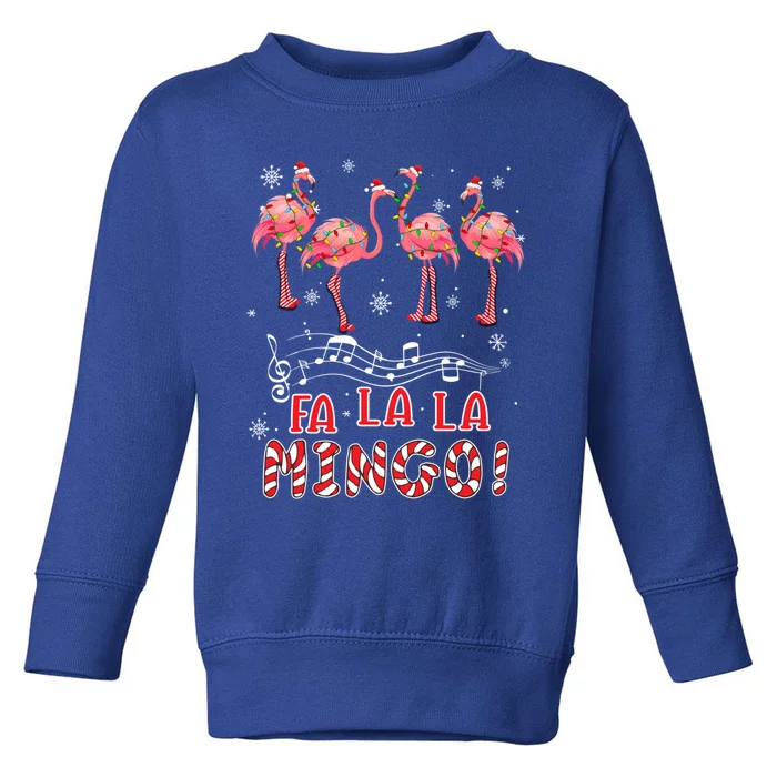 Candy Cane Flamingoes Fa La La Mingo Flamingo Christmas Great Gift Toddler Sweatshirt