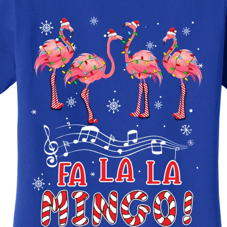 Candy Cane Flamingoes Fa La La Mingo Flamingo Christmas Great Gift Women's T-Shirt