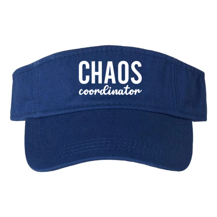 Chaos Coordinator Funny Gift Funny Sarcastic Mom Life Gift Valucap Bio-Washed Visor