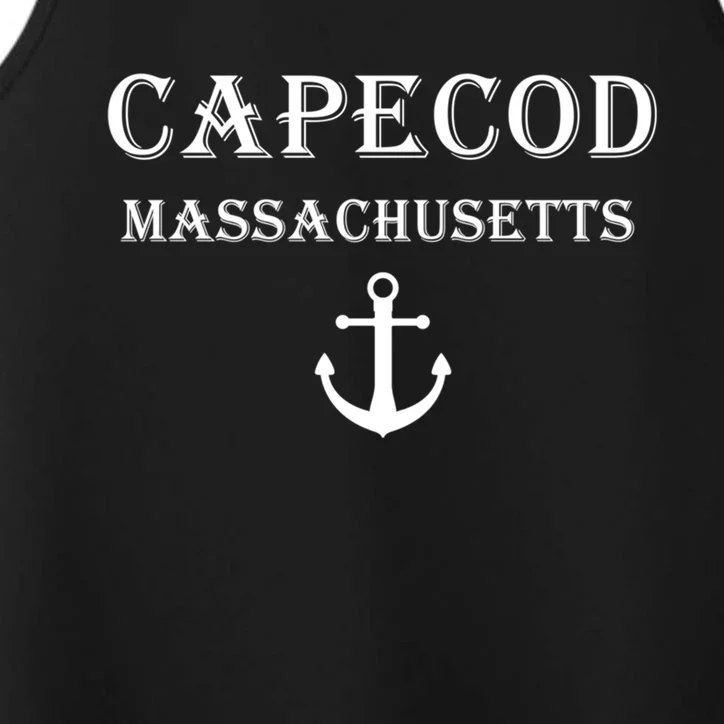 Cape Code Funny Gift Nautical Hooded Cool Gift Massachusetts Performance Tank