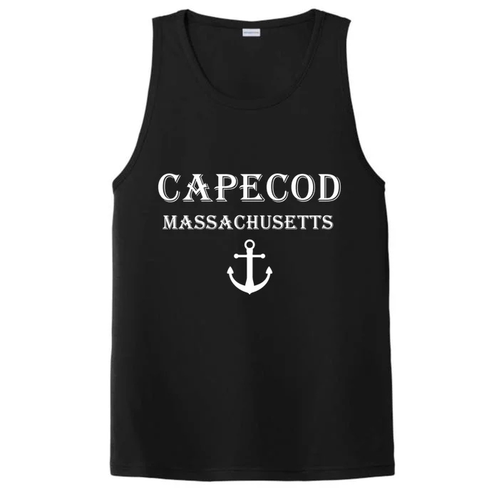 Cape Code Funny Gift Nautical Hooded Cool Gift Massachusetts Performance Tank