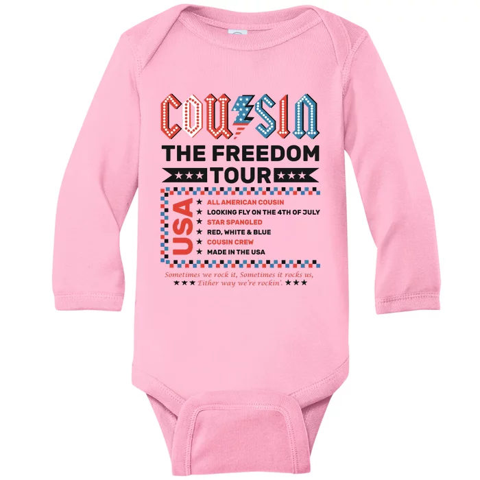 Cousin Crew Freedom 4th Of July Baby Long Sleeve Bodysuit