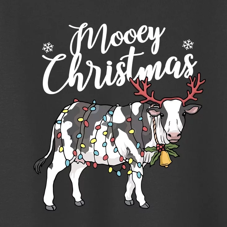 Cow Christmas Funny Mooey Xmas Lights Toddler T-Shirt