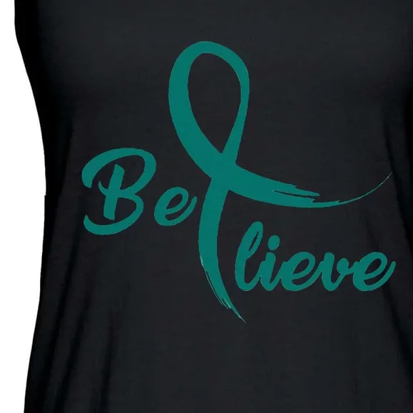 Cervical Cancer Fight Cancer Ribbon Ladies Essential Flowy Tank