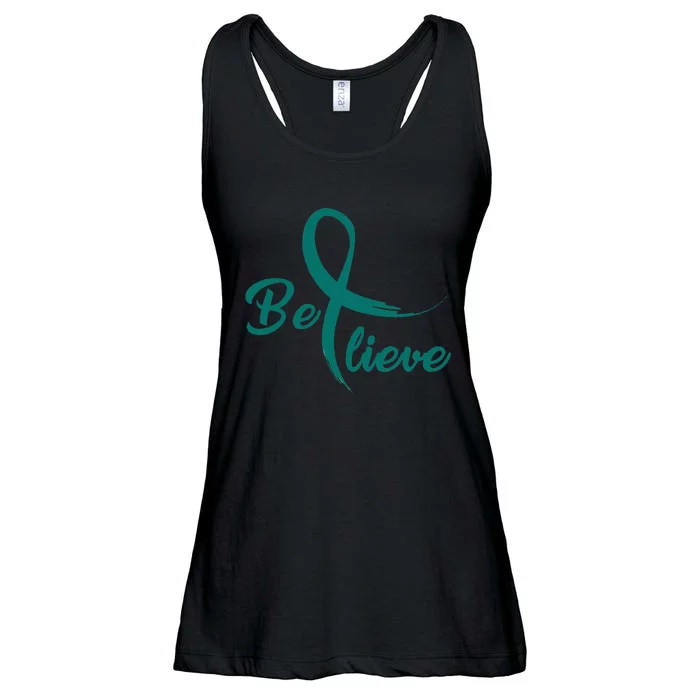 Cervical Cancer Fight Cancer Ribbon Ladies Essential Flowy Tank