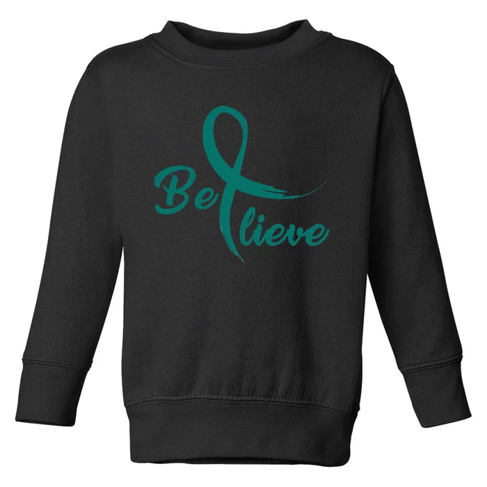 Cervical Cancer Fight Cancer Ribbon Toddler Sweatshirt