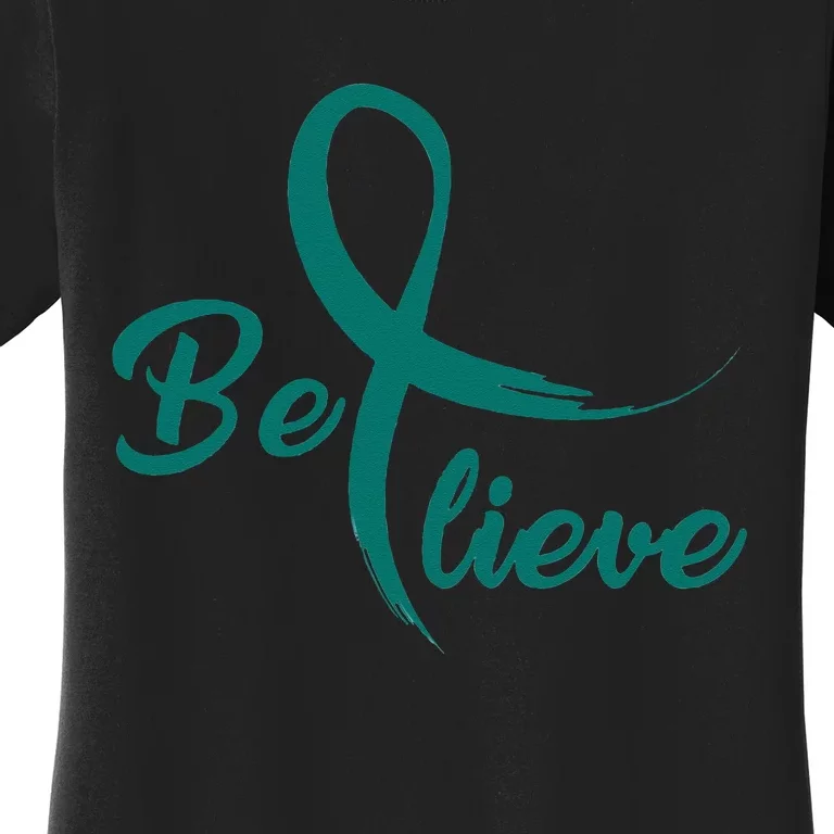 Cervical Cancer Fight Cancer Ribbon Women's T-Shirt