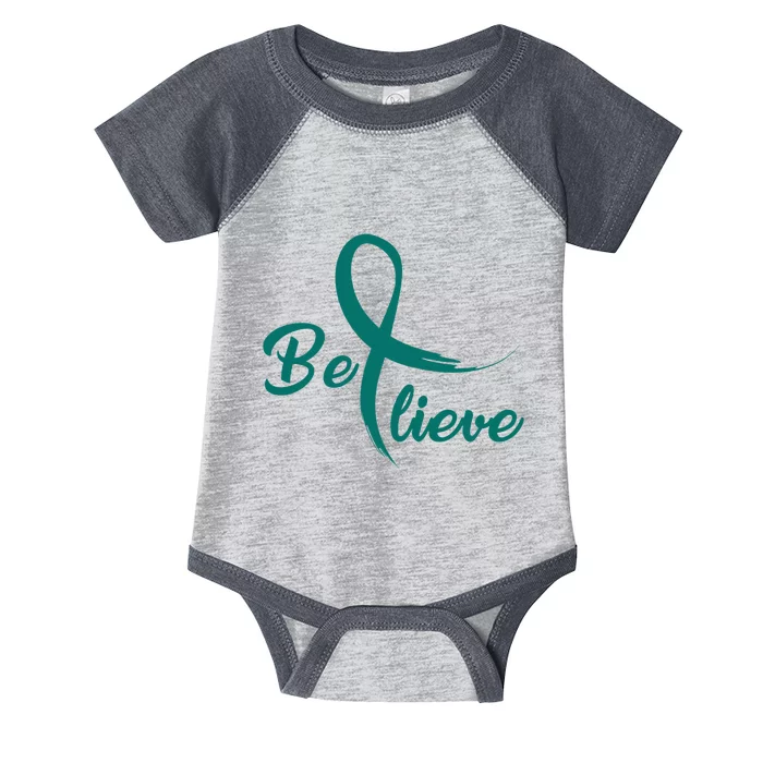 Cervical Cancer Fight Cancer Ribbon Infant Baby Jersey Bodysuit