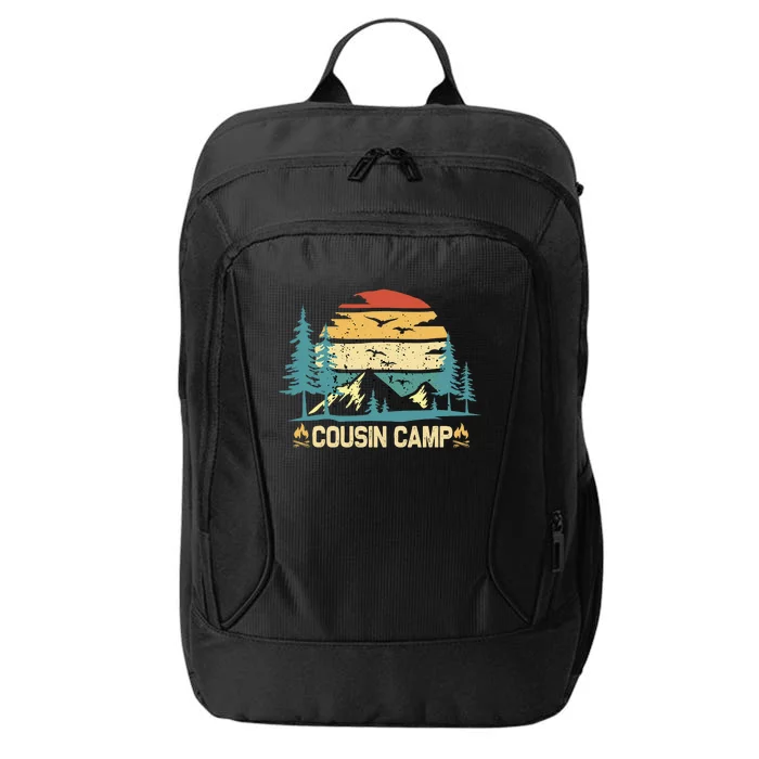 Cousin Camp Friends Summer Family Camping Vacation Vintage City Backpack