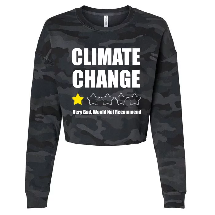 Climate Change Funny Gift Cropped Pullover Crew