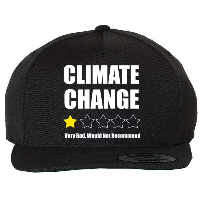 Climate Change Funny Gift Wool Snapback Cap