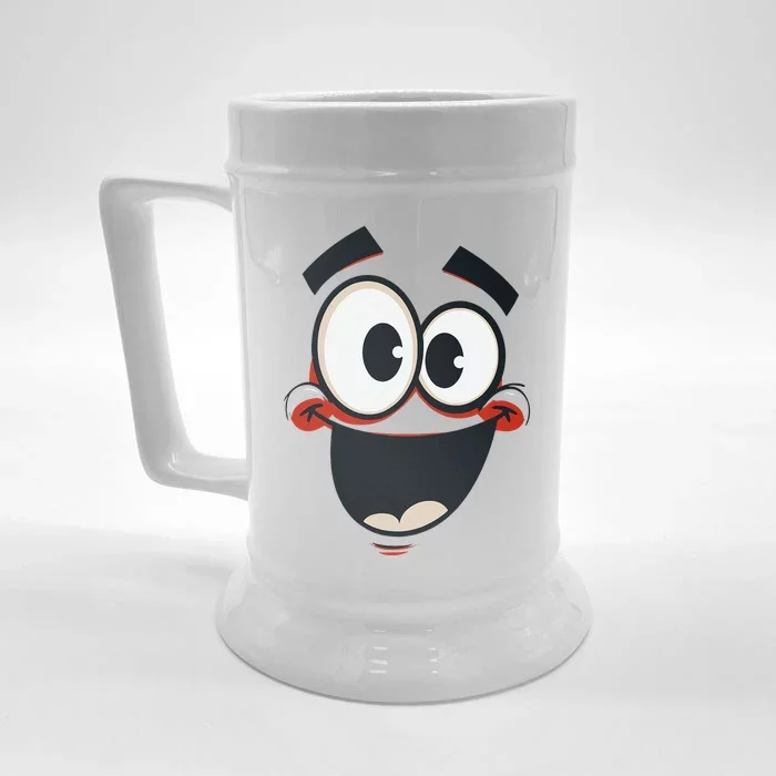 Creepy Carrots Face Halloween Front & Back Beer Stein