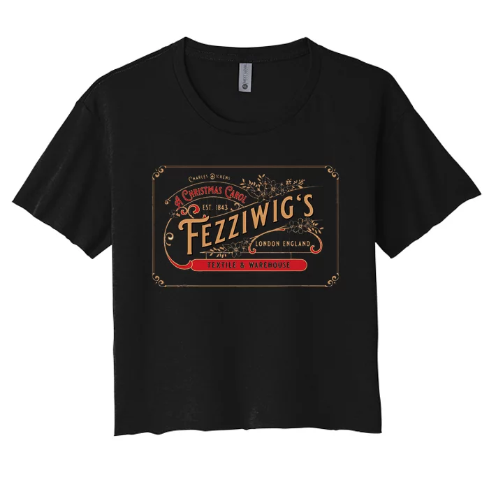 Christmas Carol FezzigiggS Scrooge & Marley Holiday Women's Crop Top Tee