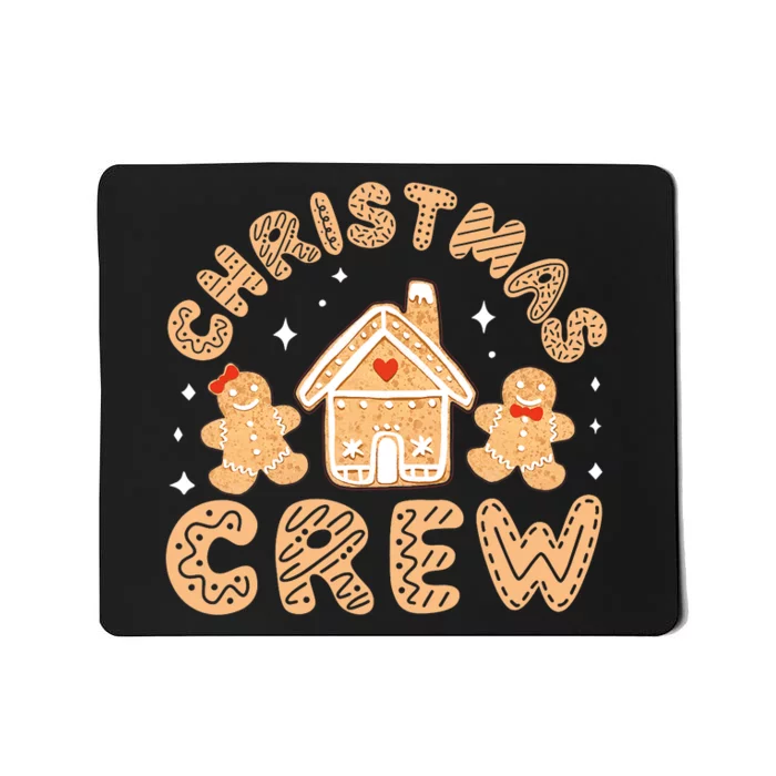 Christmas Crew Funny Holiday Gingerbread Man Mousepad