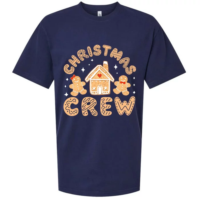 Christmas Crew Funny Holiday Gingerbread Man Sueded Cloud Jersey T-Shirt