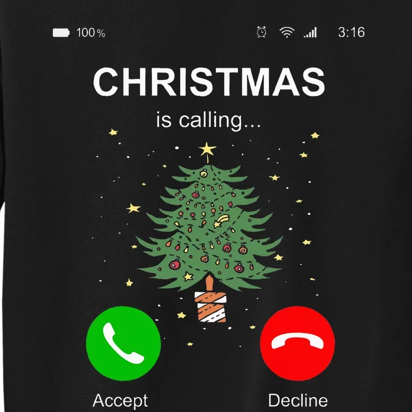 Christmas Calling  Funny Xmas Phone Christian Church Sweatshirt